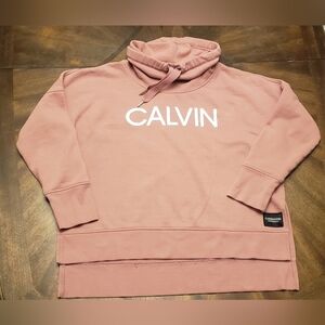 Calvin Klein Performance Pink Hoodie Activewear Womens Size XL